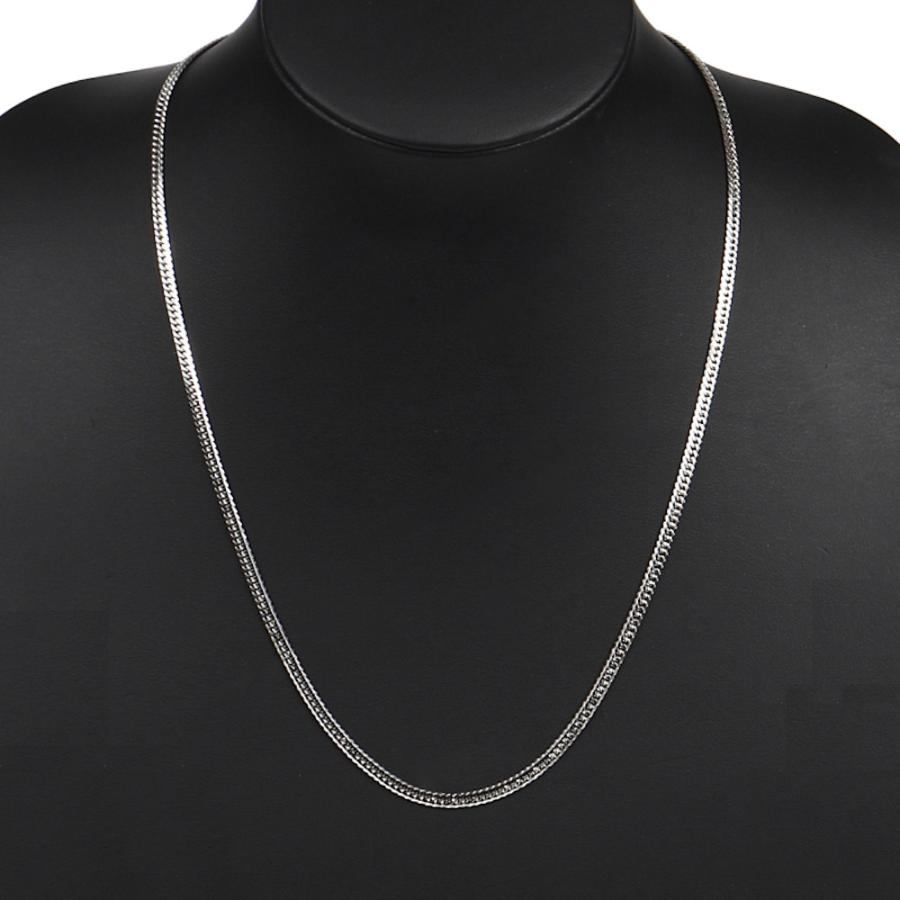 22g Pt850 喜平6面ダブルネックレス プラチナ チェーン Y04560 Pt850 プラチナ850 喜平ネックレス 6面ダブル 約22g 55cm 3.3mm