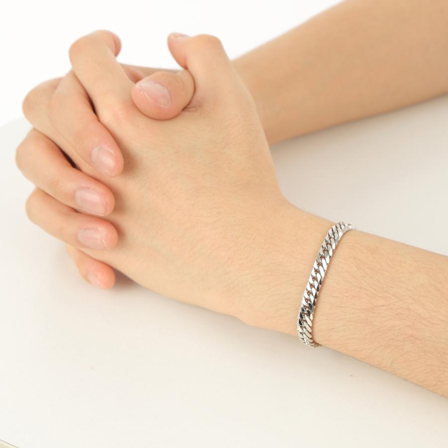 プラチナ 喜平ブレスレット 6面ダブル 30g 18cm メンズ プラチナ 喜平ブレスレット 6面ダブル 30g 18cm メンズ