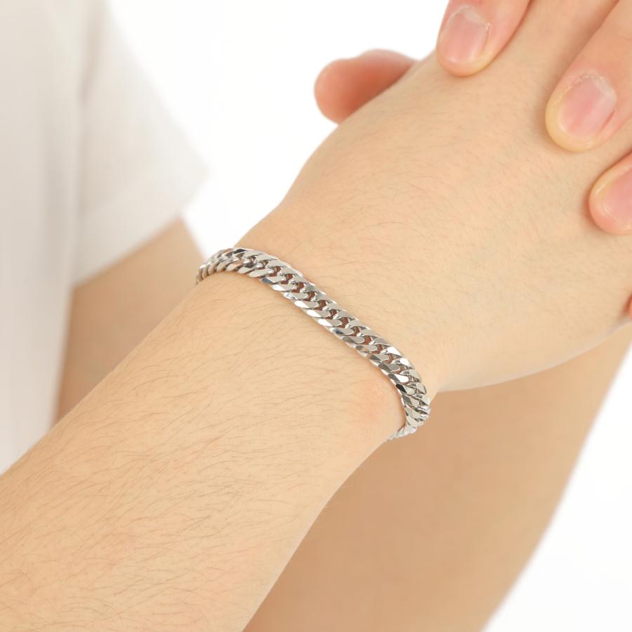 プラチナ 喜平ブレスレット 6面ダブル 30g 20cm メンズ プラチナ 喜平ブレスレット 6面ダブル 30g 20cm メンズ