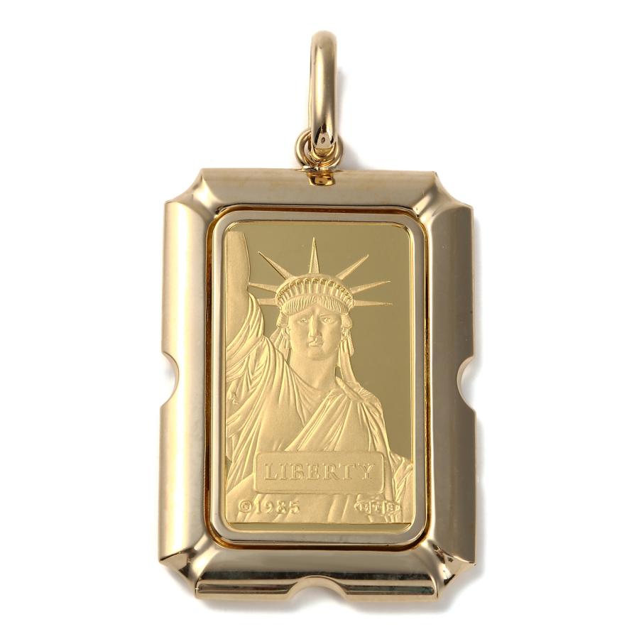 純金 K24 インゴット 10g リバティ ペンダントトップ クレジット