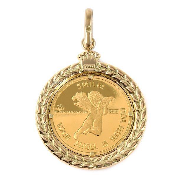 純金 K24 エンジェル 2.5g 天使 金貨 コイン ペンダントトップ