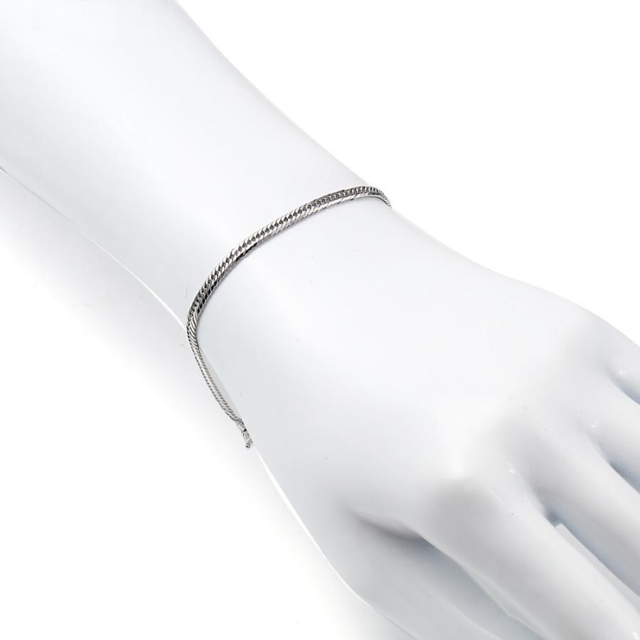 18金 喜平ブレスレット 8面トリプル 5g 18cm  ホワイトゴールド メンズ レディース チェーン 造幣局検定刻印 きへい kihei プレゼント ギフトの画像