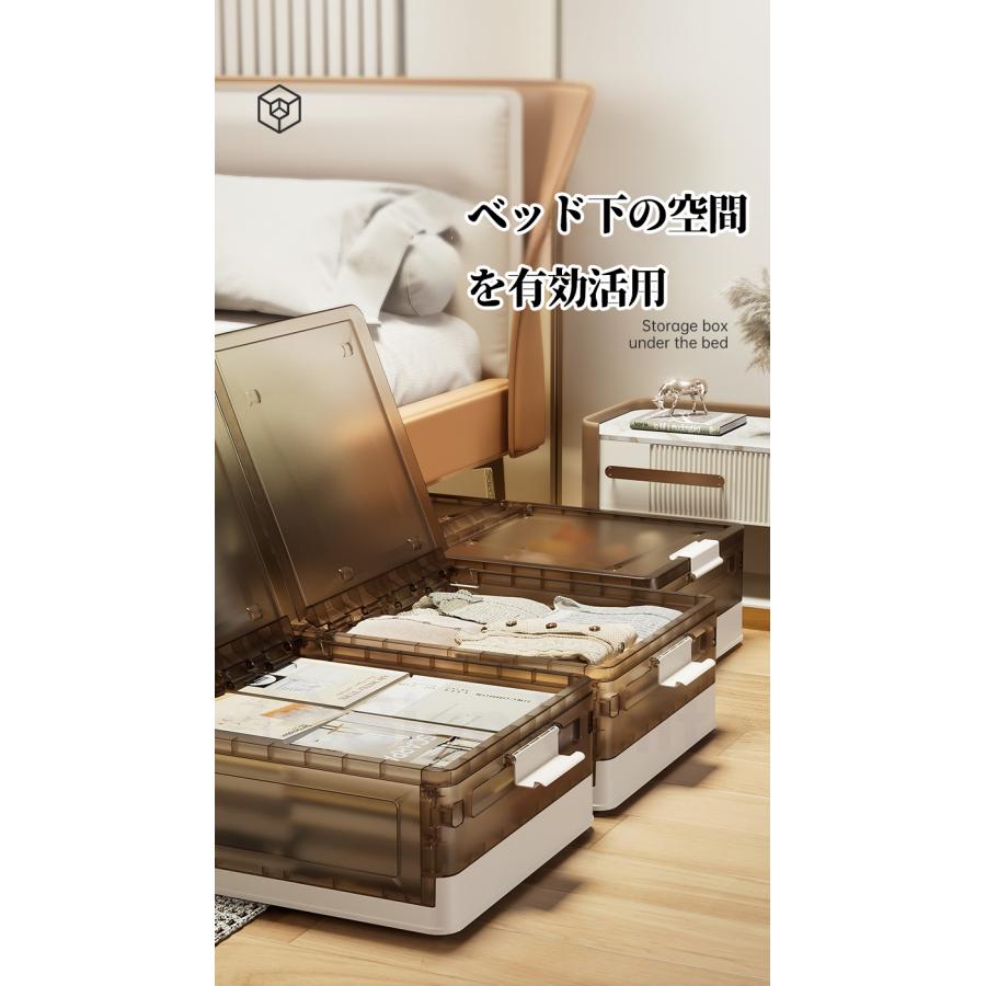 ベッド下収納 キャスター付き 収納ボックス 折りたたみ 収納ケース