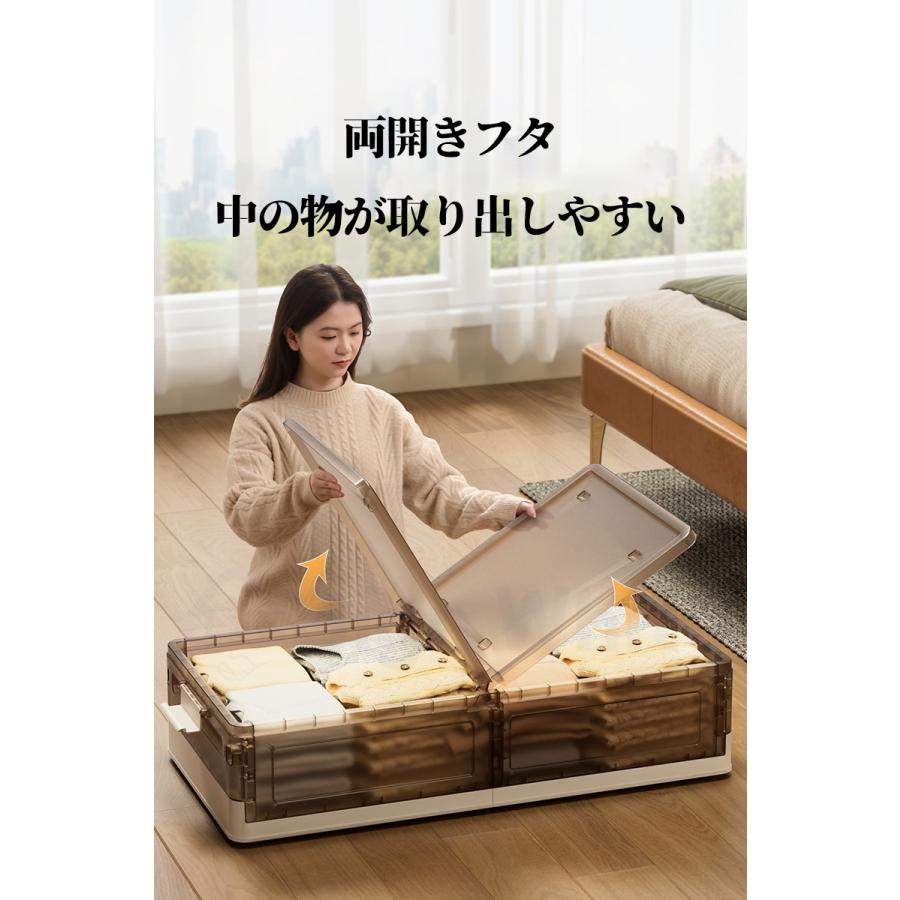 ベッド下収納 キャスター付き 収納ボックス 折りたたみ 収納ケース