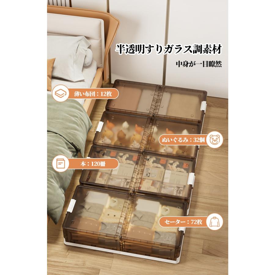 ベッド下収納 キャスター付き 収納ボックス 折りたたみ 収納ケース
