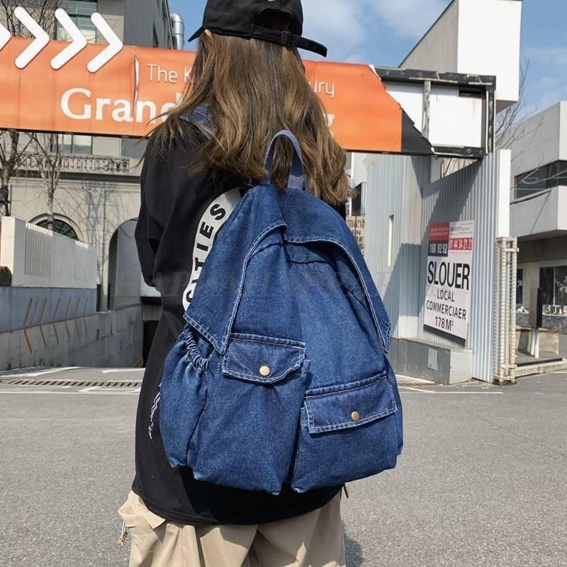 2色 デニム リュック レディース バッグ 大容量 鞄 かばん 大人可愛い 個性的 カジュアル アシンメトリー 大きめ リュックサック メンズ 男女兼用 バック カバン H0929b Db1478 Happa Happa Run 通販 Yahoo ショッピング