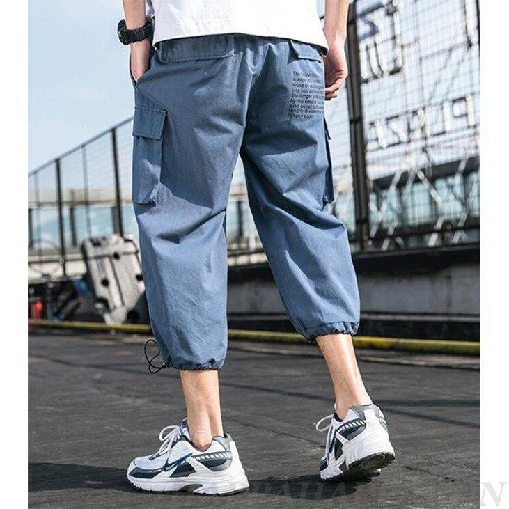 クロップドパンツ メンズ ハーフパンツ サルエルパンツ ショートパンツ 7分丈 ワイドパンツ カジュアル 短パン イージーパンツ 夏 21 お洒落