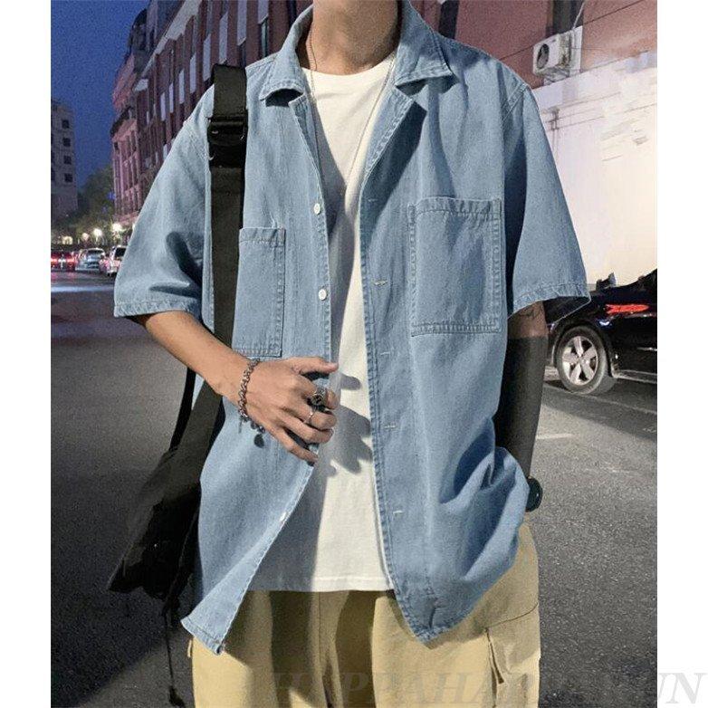 デニムシャツ カジュアルシャツ メンズ 半袖 夏 デニム シャツ カジュアル 個性 紳士 超ポイントバック祭