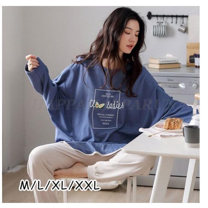 パジャマ レディース ルームウェア 秋冬 綿 セットアップ 長袖 大きいサイズ 可愛い 長ズボン ロングパンツ 韓国風 寝巻き 部屋着 寝間着 カジュアル ゆったり 国内発送