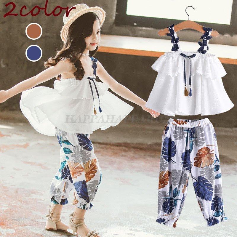 子供服 セットアップ 春夏 キッズ 女の子 韓国子供服 上下セット 2点セット トップス