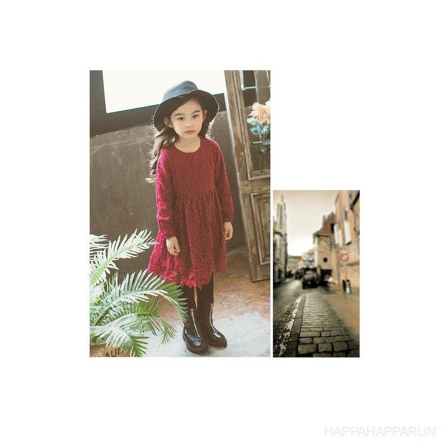 長袖子供長袖レースワンピース レースワンピース 発表会 結婚式 発表会入学式に ワンピース ドレス 子どもドレス キャミワンピ 女の子用 裏起毛 ワンピース 正規品販売