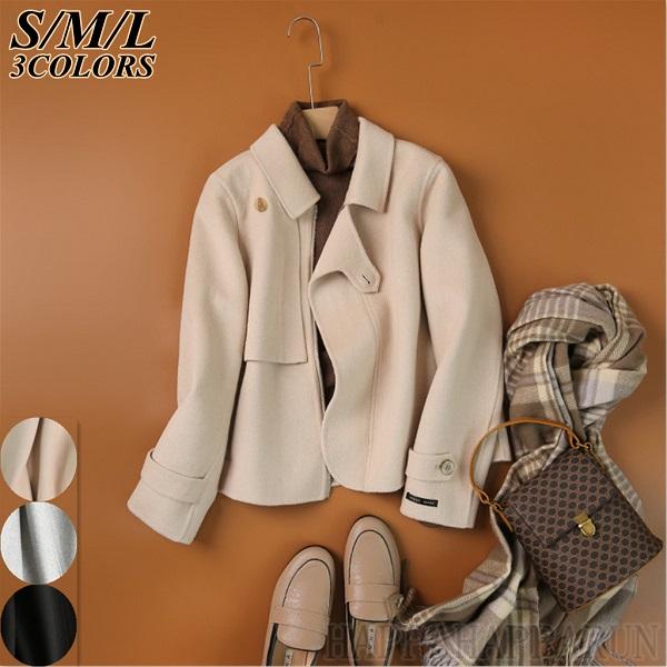 工場直送 コート ピーコート レディース アウター 秋冬コート ショート丈 防寒 カジュアル 仕事 通勤 ゆる 代 30代 40代 体型カバー 女性服22 メール便全国送料無料 Www Amussol Org Do