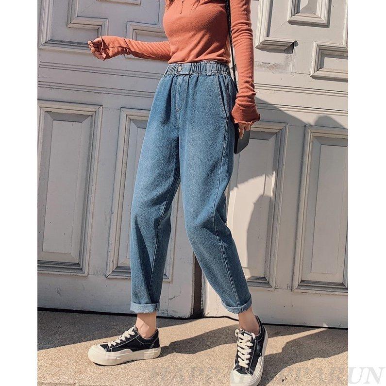 テーパードデニム レディース ジーパン ジーンズ レディース 大きいサイズ 3l 4l ハイウエスト デニムパンツ ゆったり ウエストゴム 超大特価