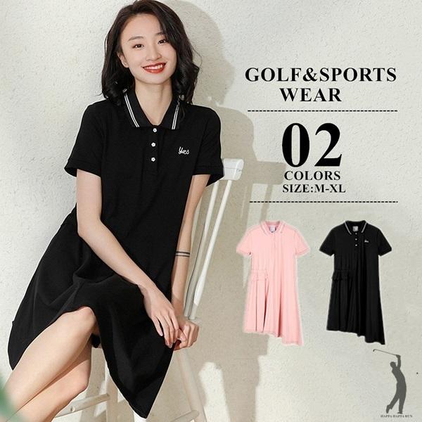 バーゲンセール ゴルフウェア ポロワンピース レディース 大きいサイズ Ll 夏 40代 50代 オーバーサイズ テニスウェア 運動着 半袖ワンピース 肌触りいい 母の日 Originaljustturkey Com