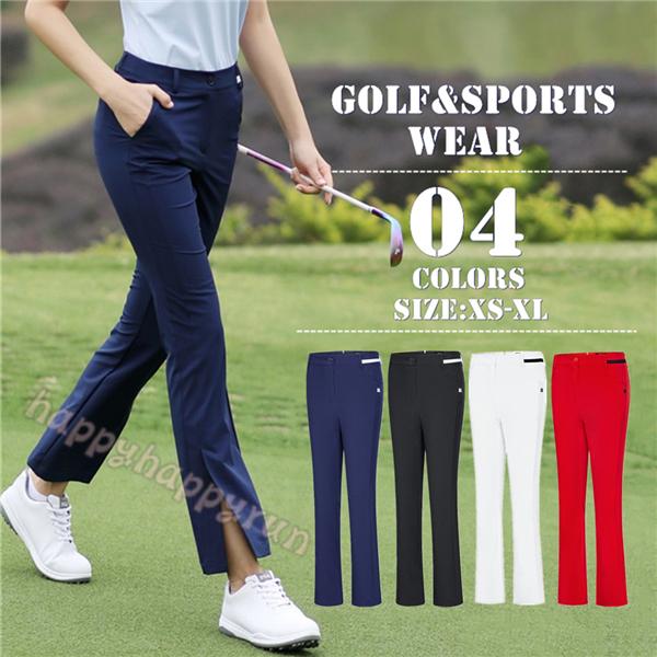 ゴルフパンツ レディース ゴルフウェア 女子 服装 ゴルフ ロング ストレッチ パンツ ゴルファー ボトムス 美脚 速乾 軽 真夏 夏 7月 8月22 Hr0708 3 Happa Happa Run 通販 Yahoo ショッピング
