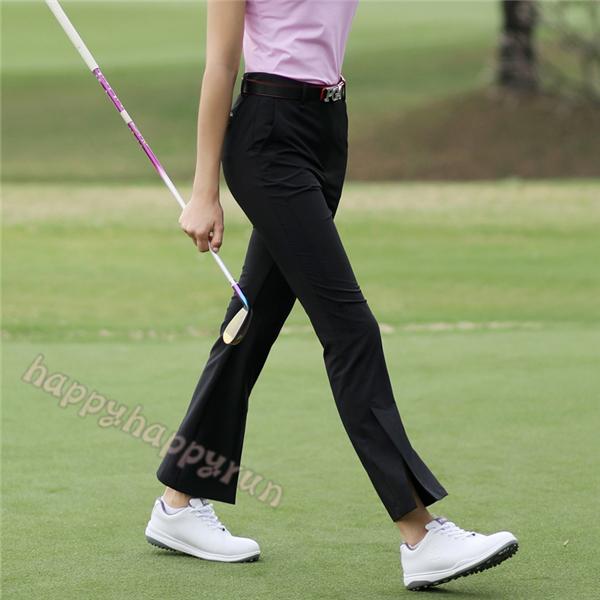 ゴルフパンツ レディース ゴルフウェア 女子 服装 ゴルフ ロング ストレッチ パンツ ゴルファー ボトムス 美脚 速乾 軽 真夏 夏 7月 8月22 Hr0708 3 Happa Happa Run 通販 Yahoo ショッピング