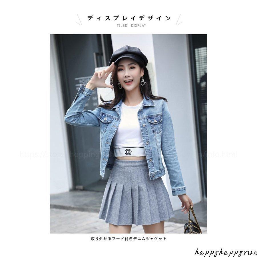 メーカー直売 Gジャン フード付き レディース デニムジャケット 取り外せる ライトアウター 長袖 ショートジャケット ショート丈 ジャケット デニム Gジャン デニム カラー 02 Www Spacecityprinting Com
