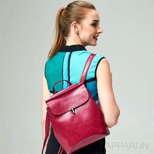 売れ筋がひ贈り物 レザー バックパック 本革 リュックバッグ レディース リュックサック レディースリュック デイパック 旅行 通勤 通学 大容量 おしゃれ レディースバッグ リュックサック デイパック 色 レッド Www Socialchangecentral Com