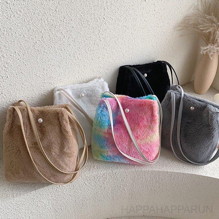 トートバッグ レディース バッグモコモコ柔らかい 秋冬大容量 軽量 軽い 通勤 通学 旅行バッグ レディース おしゃれ斜めがけ 可愛い 優れた品質