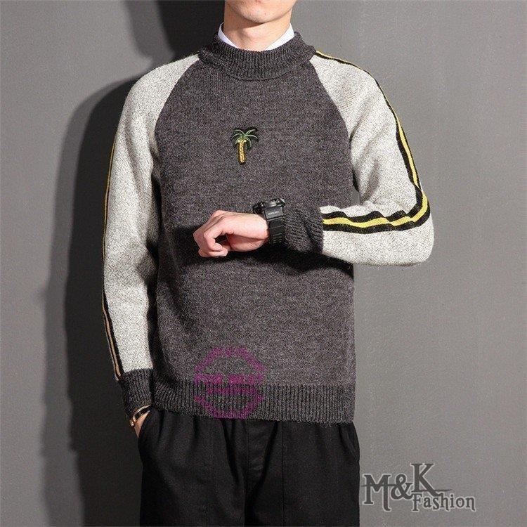 日本最大の 暖かい ニットセーター セーター メンズ 防寒 秋服 切り替え クールネック 大きいサイズ ニット セーター サイズ 2xl Panero Shop