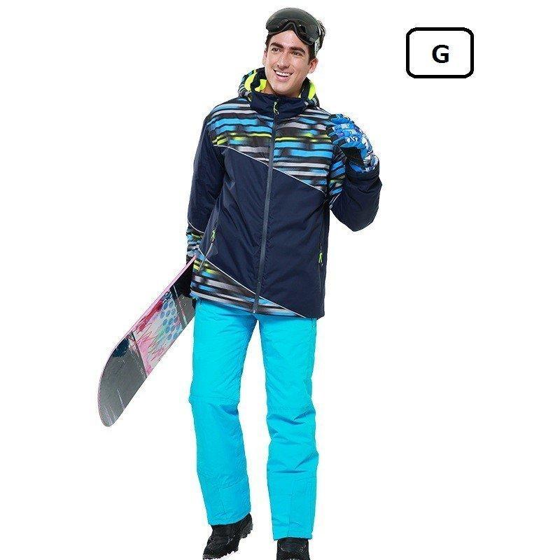 品質は非常に良い 男性冬スキーウエアセット厚め防水づき服セット メンズスキーウエアセット Hxf02 スキー 上下セット カラー B Icpit Org