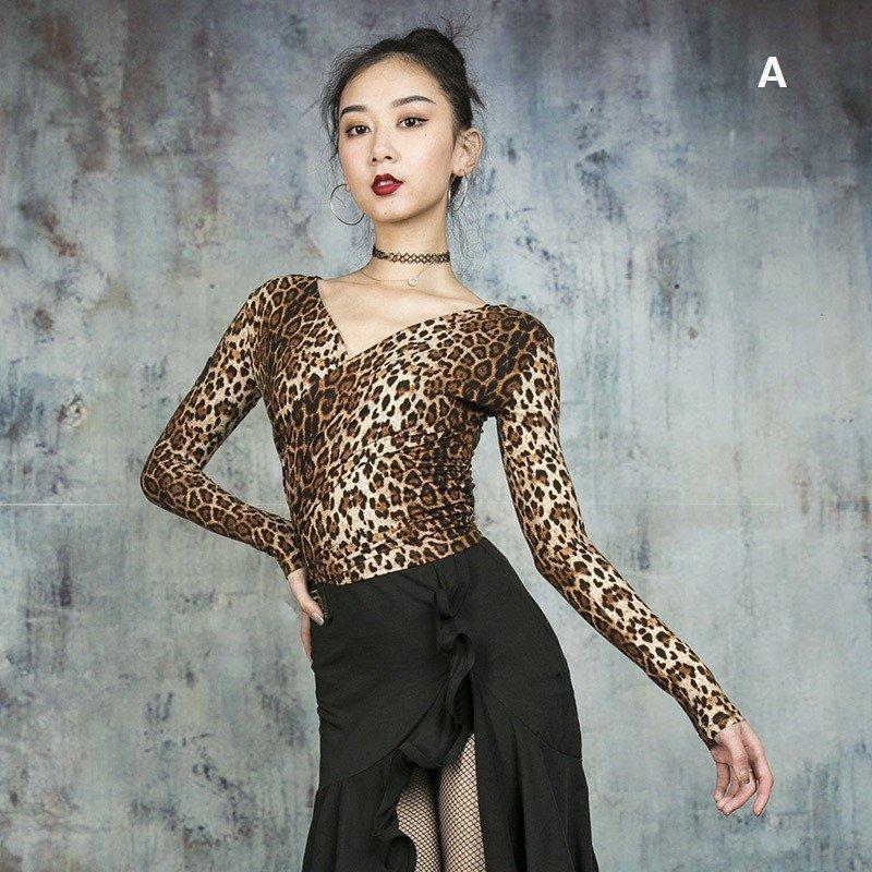 バレエトップス レディース デコルテ ジャズ 練習着 Lgf07 ストレッチ 練習 社交ダンス レッスン 激安商品 ダンス ファッションダンス服 長袖 女性ラテンダンスウェア