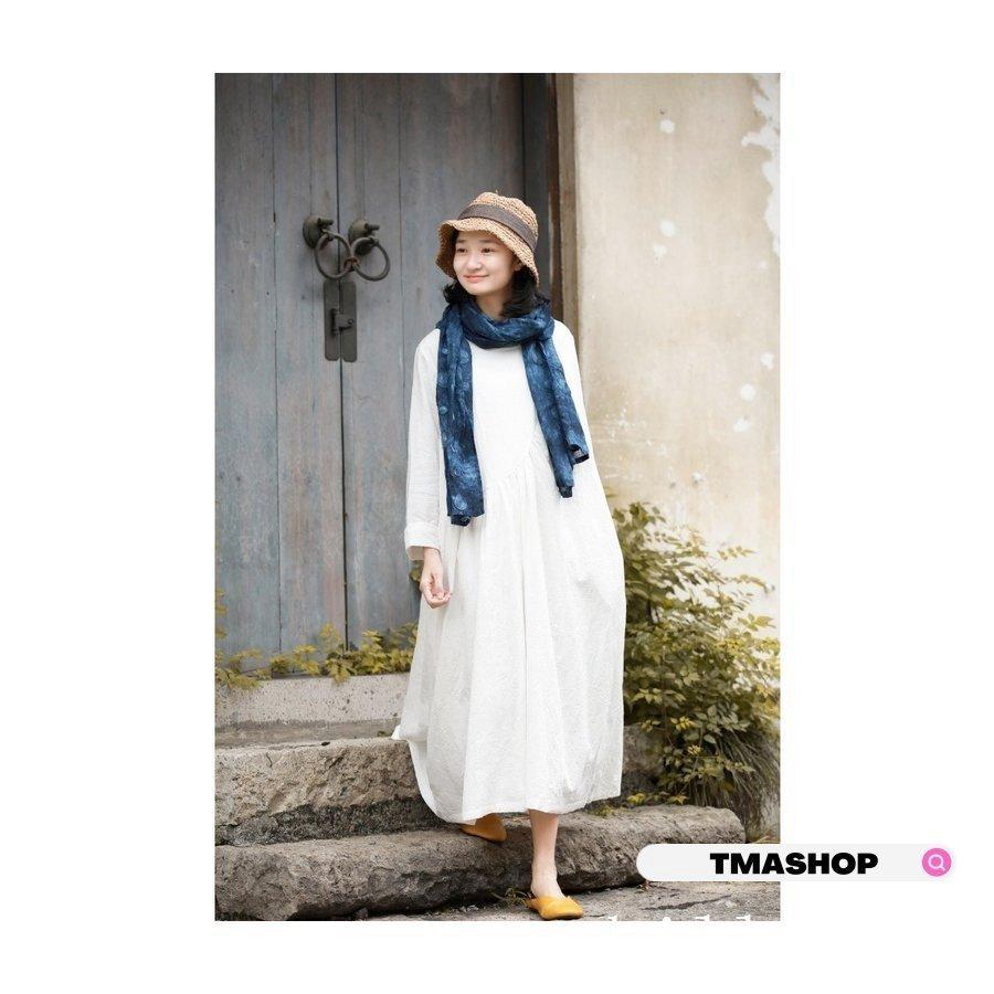 ファッション 秋ワンピ ゆる 綿麻 長袖 ロング丈 綿フランネル 森ガール シャツワンピ フリル 大人かわいい レディース シャツワンピース マキシ丈ワンピース 全品送料無料