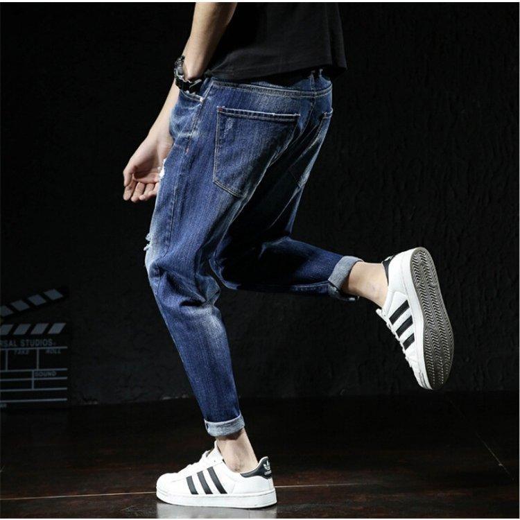 ボトムス スキニー デニムパンツ 個性的 ファッション おしゃれ ジーパン デニムパンツ 大きいサイズ デニム 春夏 メンズ ジーンズ ダメージ 新作 一番の