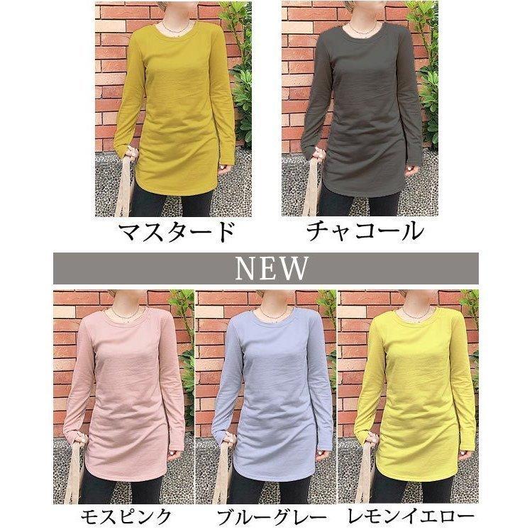 カットソーレディース長袖大きいサイズロンt無地丈長めtシャツトップス ゆうパケット 郵2 T593 驚きの価格が実現