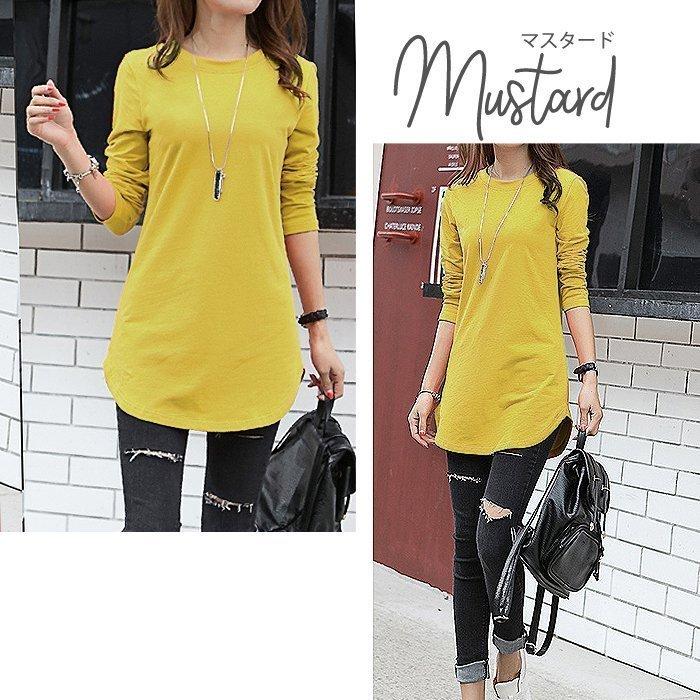 カットソーレディース長袖大きいサイズロンt無地丈長めtシャツトップス ゆうパケット 郵2 T593 驚きの価格が実現