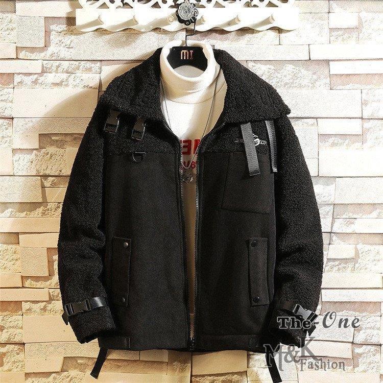 メンズ フリースジャケット アウター バックル付き 切り替え おしゃれ ブルゾン 冬服 ボアジャケット 配色 ジャケット ムートンコート サイズ 5xl Www Bollywoodpapa Com