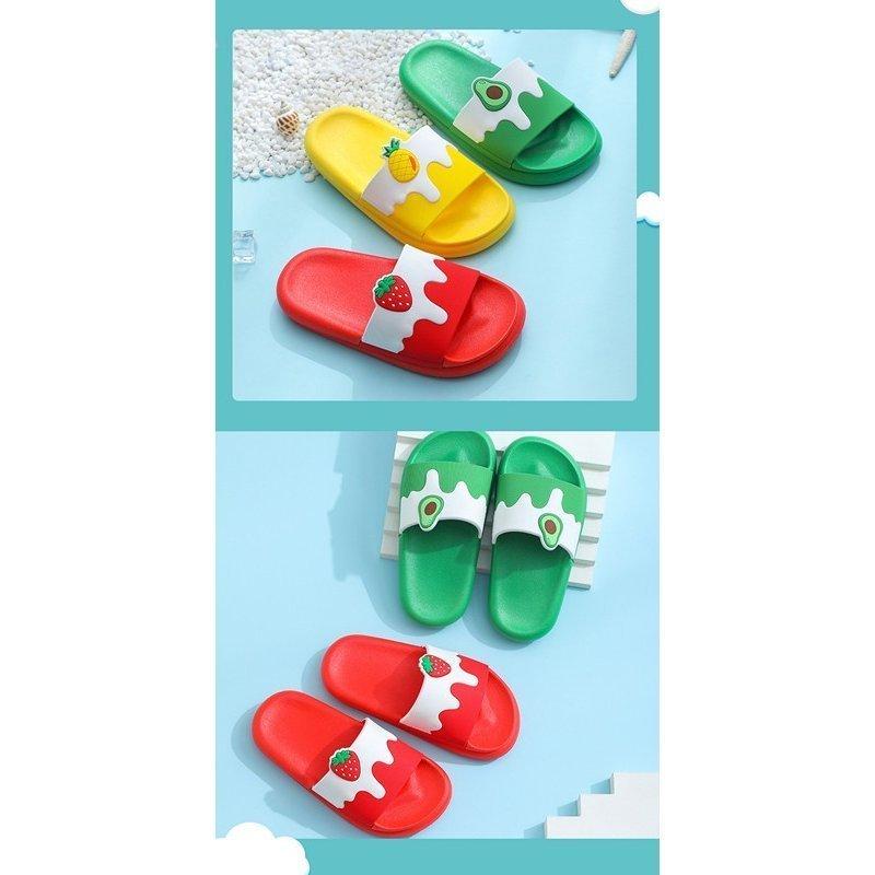 可愛い ビーチ 夏 子供用サンダル ルームシューズ お揃い 滑りにくい 親子 スリッパ 男の子 フルーツ柄 バススリッパ お風呂場 柔らかい 女の子 室内履き 超激安