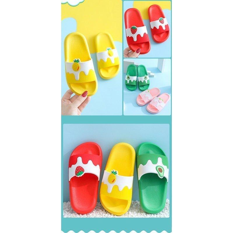 可愛い ビーチ 夏 子供用サンダル ルームシューズ お揃い 滑りにくい 親子 スリッパ 男の子 フルーツ柄 バススリッパ お風呂場 柔らかい 女の子 室内履き 超激安