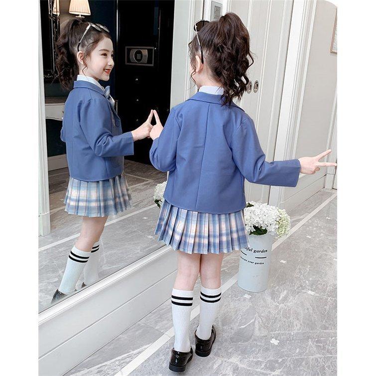 制服 フォーマルスーツ リボン 入学式 キッズフォーマル スカート 卒業式 ジャケット 卒園式 ブラウス 韓国風 小学校 女児スーツ 女の子 スーツ お受験 スクールスカート サイズ 140cm Www Geminicorp Be