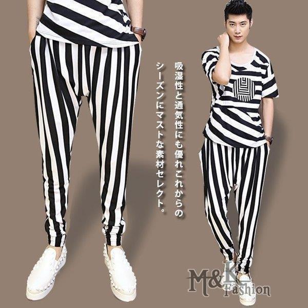 オープニング 大放出セール サルエルパンツ ストライプ柄 お洒落 ハーフパンツ ７分丈 弾力性 ゆったり ショートパンツ メンズ 低いまた カジュアル サルエルパンツ サイズ L Www Chemplex Co Zw