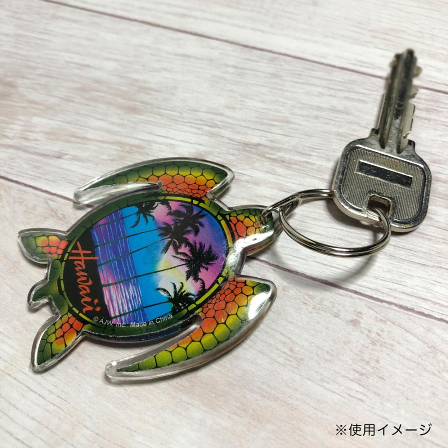 キーホルダー ハワイ【ハワイアンシェイプ ホヌ シャカサイン アロハ