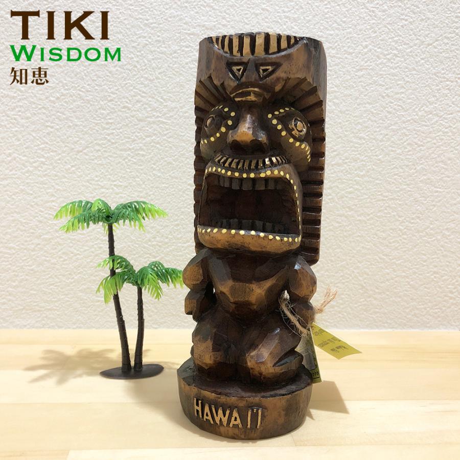 ハワイ インテリア 雑貨 ハワイアンティキ【Wisdom Tiki M-01】幸運の神様 お守り 守り神 インテリア雑貨 ギフト プレゼント お土産 ハワイ直輸入｜happyhawaii