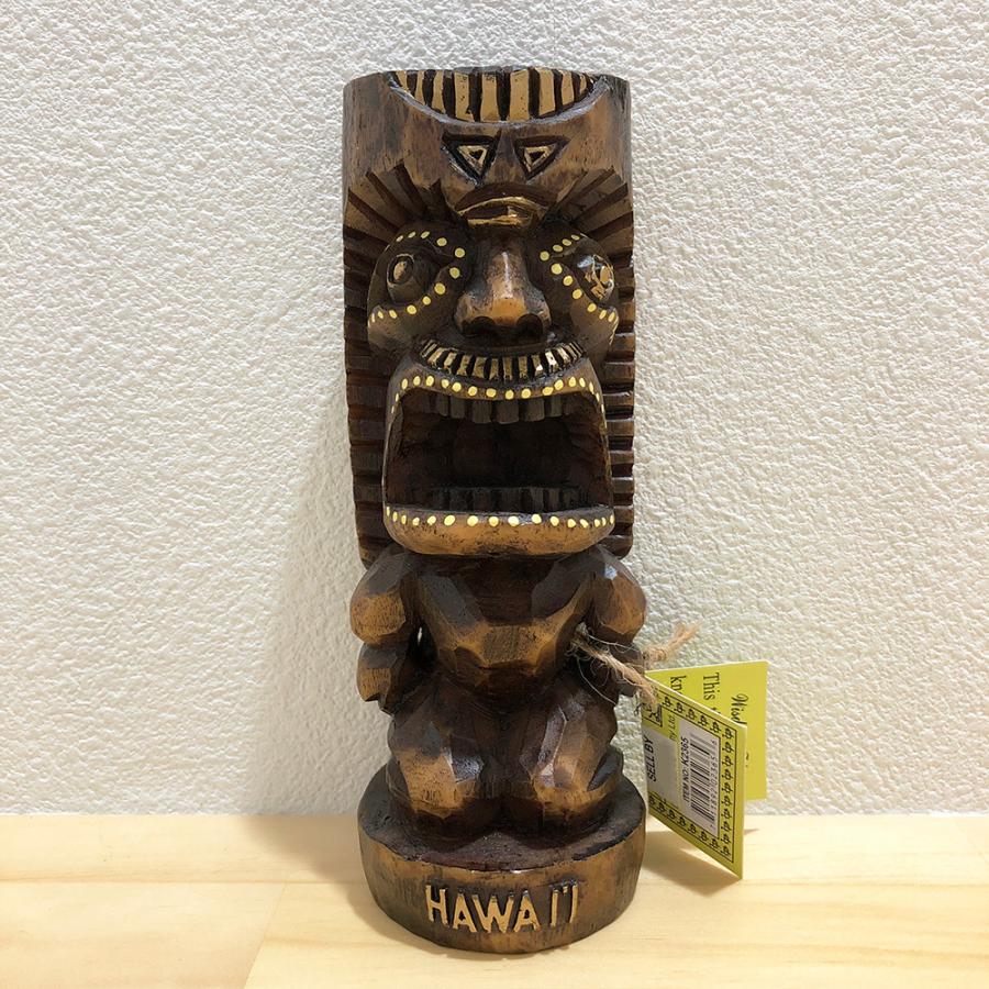 ハワイ インテリア 雑貨 ハワイアンティキ【Wisdom Tiki M-01】幸運の