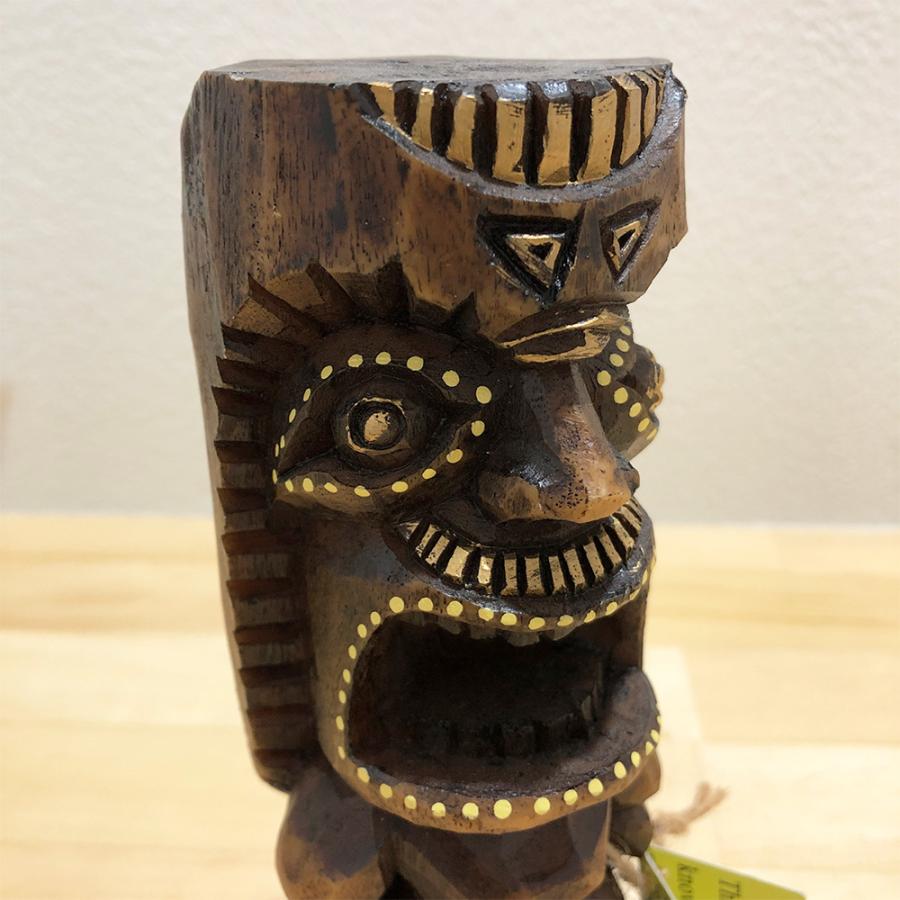 ハワイ インテリア 雑貨 ハワイアンティキ【Wisdom Tiki M-01】幸運の