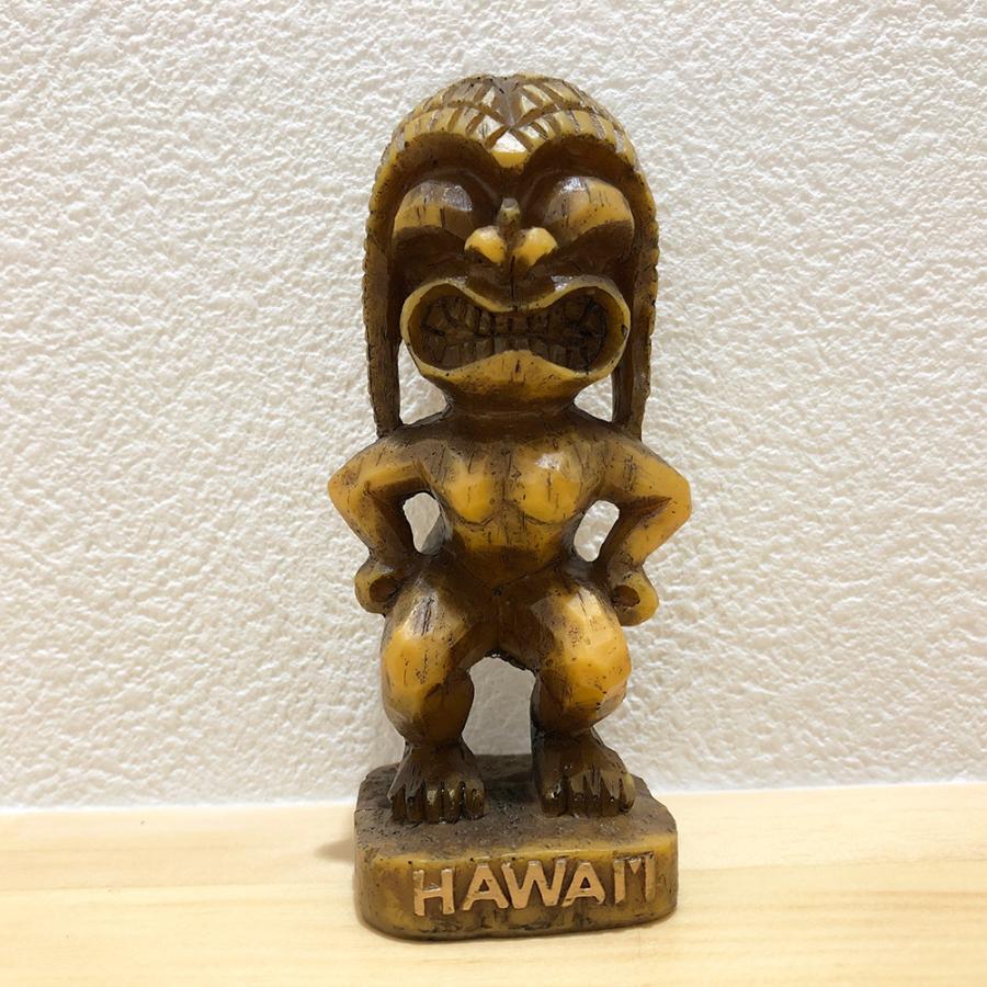 ハワイ　ハッピー ティキ　TiKi ヴィンテージ　木彫り　置物　神様　ポリネシア ハワイ インテリア 雑貨 ハワイアンティキ【 Happy Tiki S-01】幸福の
