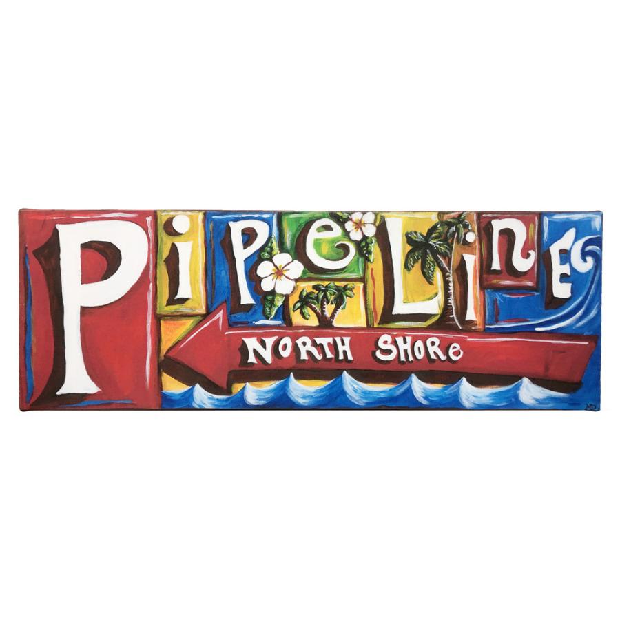 ハワイアンアート サーフアート ハワイアンインテリア【Pipeline/パイプライン】 メイドインハワイ ジクレーアート キャンバスプリント ハワイ直輸入_1