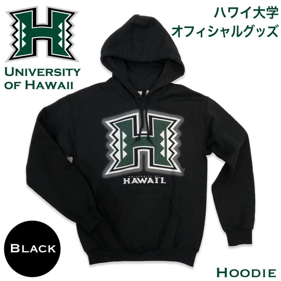 ハワイ大学オフィシャルグッズ【ユニセックスパーカー/ブラック】UH 