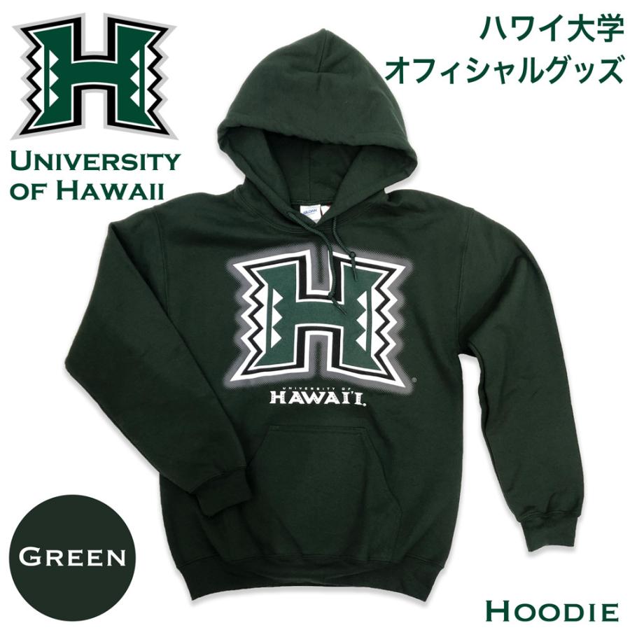 ハワイ大学オフィシャルグッズ【ユニセックスパーカー/グリーン】UH