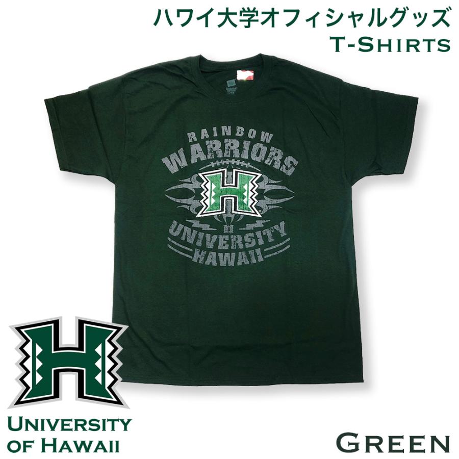 ハワイ大学オフィシャルグッズ【Tシャツ03グリーン】UH HAWAII ハワイ 