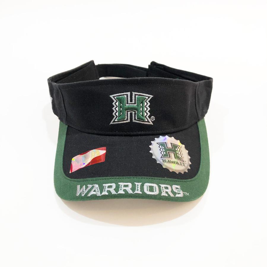 ハワイ大学オフィシャルグッズ【サンバイザー/帽子 ブラックグリーン
