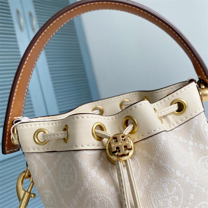 TORY BURCH Tモノグラム ジャカード ムーンバッグ TORY BURCH トリーバーチTモノグラム ジャカード ムーンバッグ