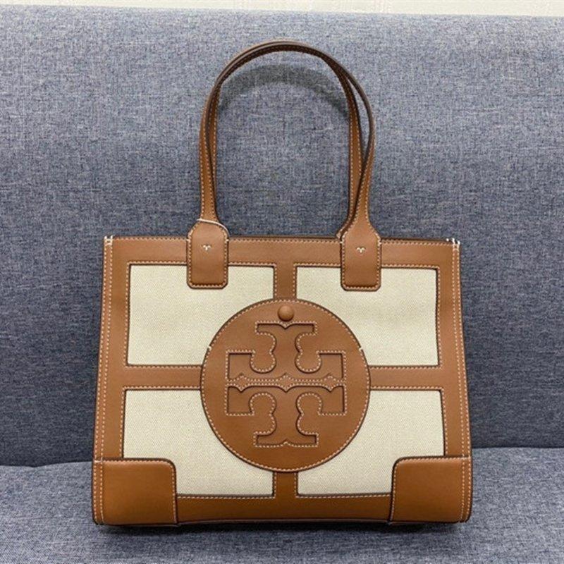 トリーバーチ TORY BURCH レディース ELLA CANVAS QUADRANT エラ キャンバス クアドラント トートバッグ ナチュラル/ブラウン 母の日 プレゼント｜happyheart｜07