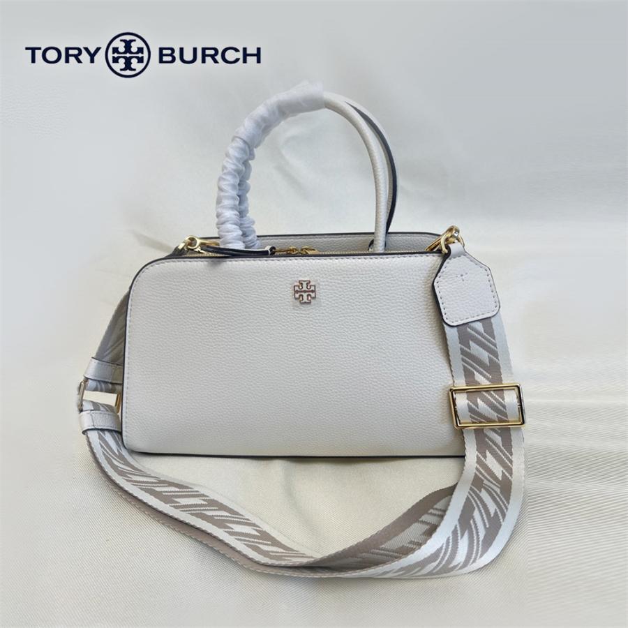 トリーバーチ TORY BURCH BRITTEN SMALL CENTER ZIP SATCHEL ジッパー ショルダーバッグ 斜め掛け ブラック グレー ベージュ ブラウン