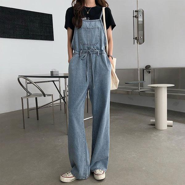 デニムウエストサロペット ボトムス ウエストマーク 体型カバー オーバーオール 韓国 ファッション春夏秋冬 ジーンズ デニム 在庫切れの際 メールで連絡後キャンセル 了承済み Www Maximuspharm Com