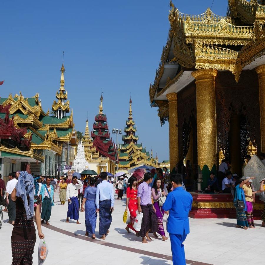 ミャンマーのパワースポット シュエダゴン・パゴダの シュイサイン